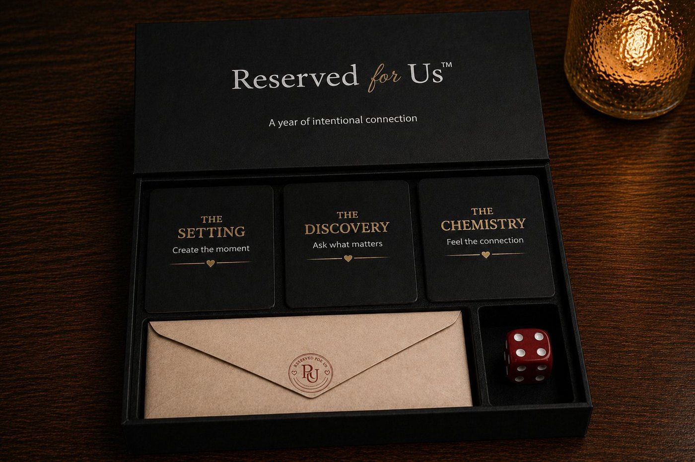 Reserved for Us premium couples card game box